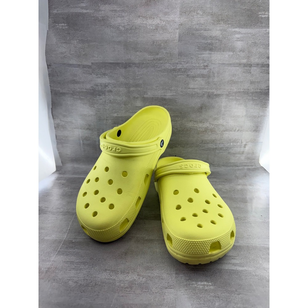 Crocs Classic Clog Men Size 13 Yellow Slip On Water Friendly Comfort Sandals